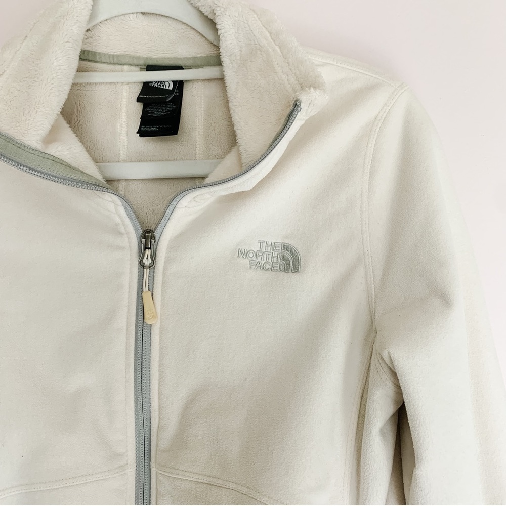 Northface Cream Zip up Fleece Jacket
